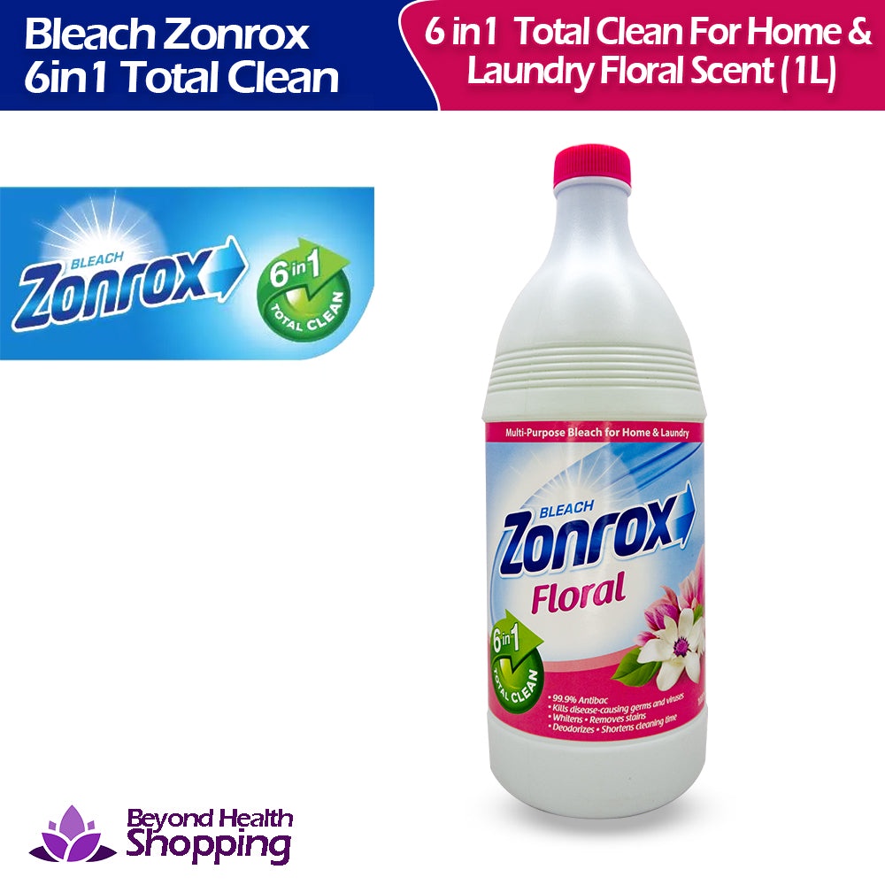 Zonrox Bleach Floral Scent 6in1 Total Clean (1L) 99.9 Antibac