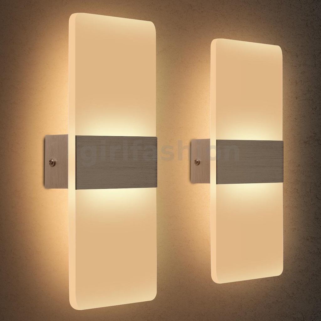 2 pcs acrylic wall lights AC230V 3000K 12W Shopee Philippines