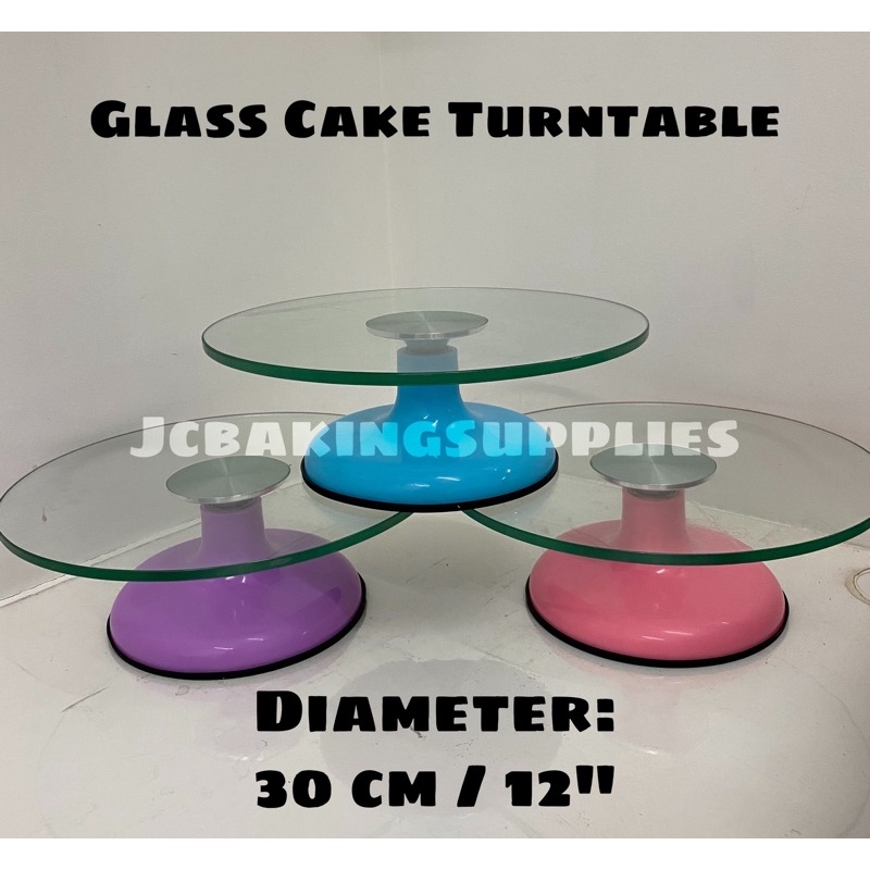 Heavy Duty Lazy Susan Cake Turntable Glass Cake Turner