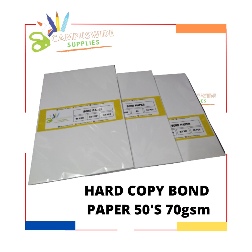 HARD COPY Bond Paper (50'S) REPACKED Shopee Philippines
