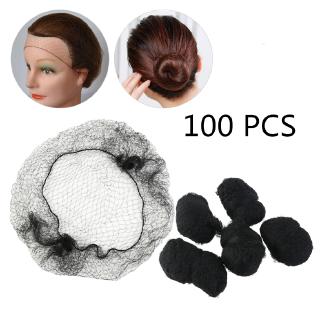 【READY STOCK】100pcs Black Hair Band Pin Elastic Mesh Bun Net Ballet ...