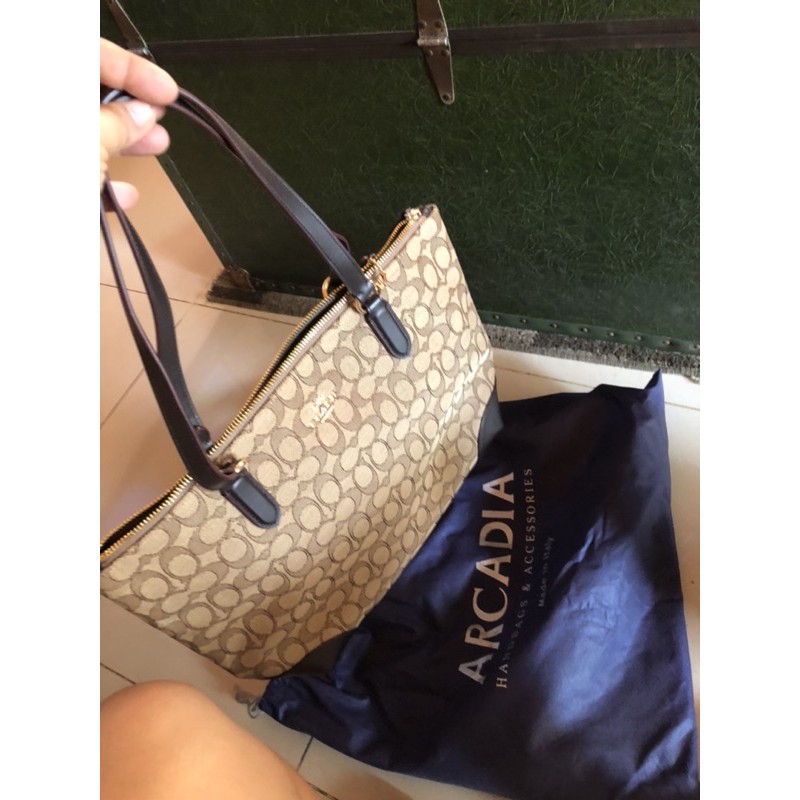 Coach cloth best sale tote bag