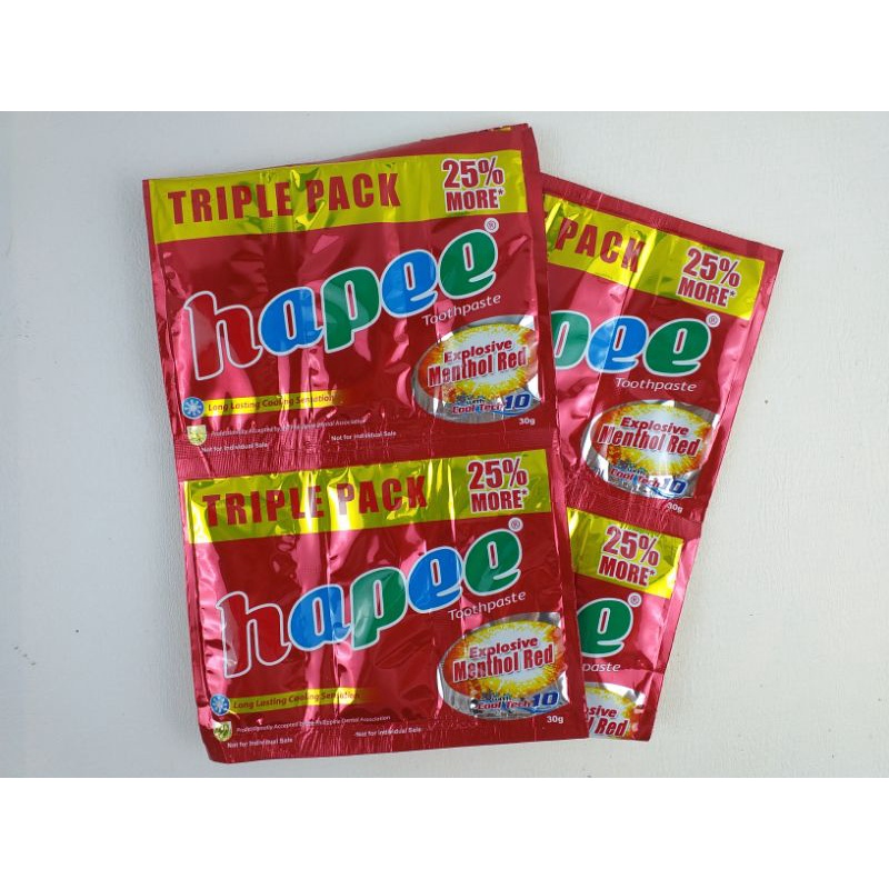 Hapee Toothpaste Sachet 6 × 30 grams Shopee Philippines