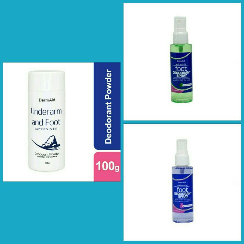 Dermaid Foot Spray Lavander 60ml / Pepermint 60ml / Underarm&Foot