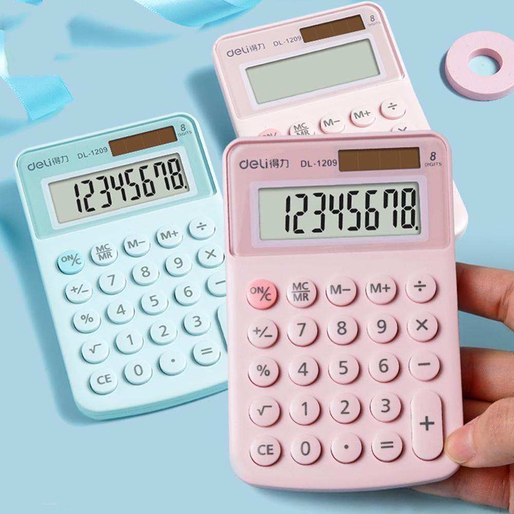 8-Digit Mini Calculator Cute Korean Candy Color Portable Solar Modern ...