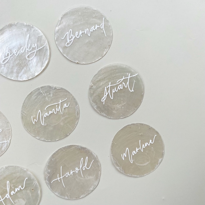 Wedding Place Cards (capiz shells) | Shopee Philippines