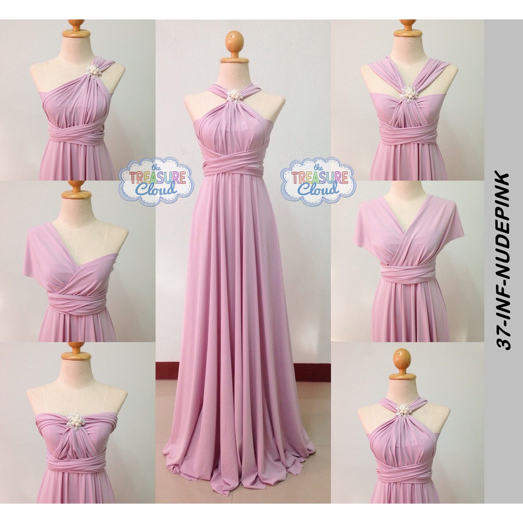 Nude pink 2025 infinity dress