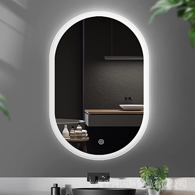home lifeLed Bathroom Mirror Oval Frameless Backlit Bathroom Mirror
