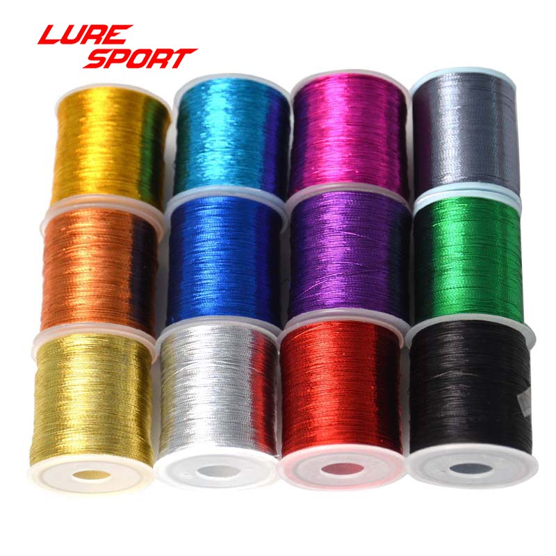LureSport 100yd Metallic Thread Rod building component Decorating rod wrap  thread Pole Repair DIY Accessories