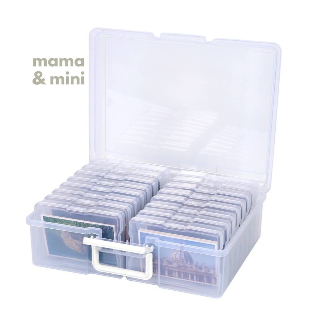 Transparent Photo / Supplies Box Organizer with Mini Boxes for stickers ...