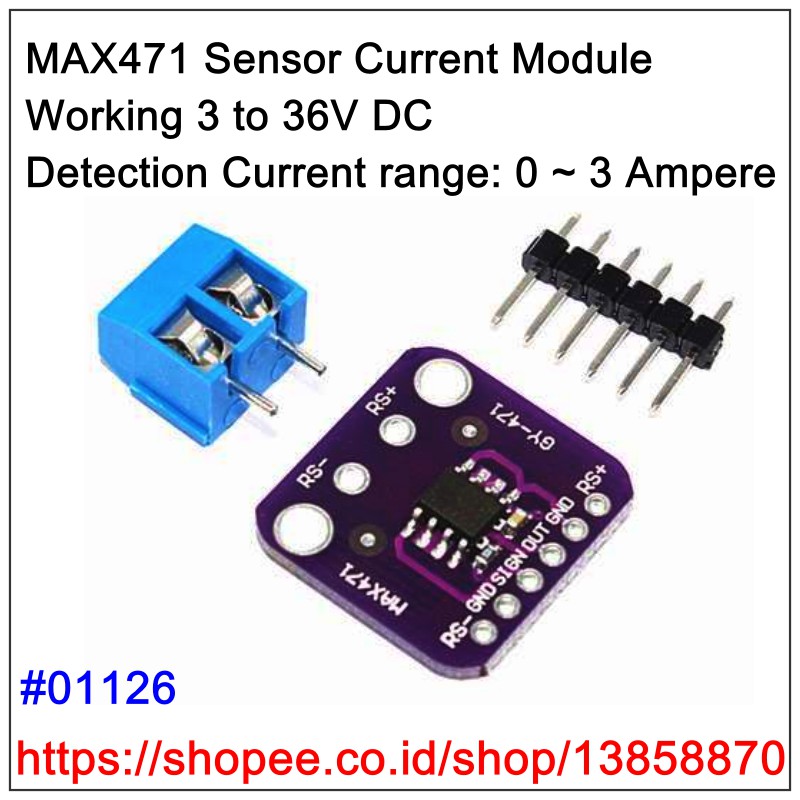 GY-471 MAX471 Sensor CURRENT 3A Module CURRENT Sensor GY471 Arduino ...