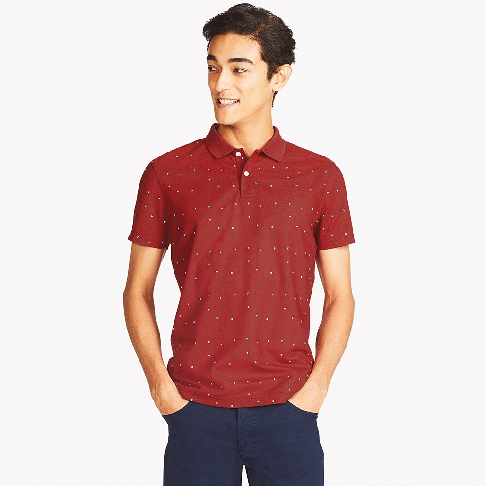 Uniqlo red shop polo shirt