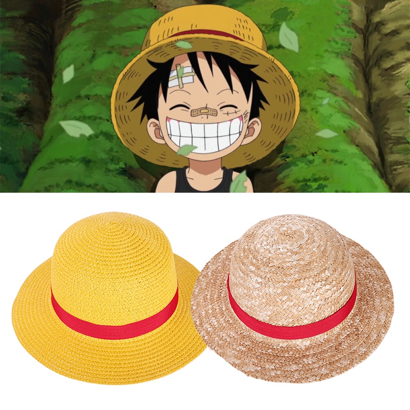 One Piece Monkey D Luffy Cosplay Straw Hats Anime Cartoon Fashion ...