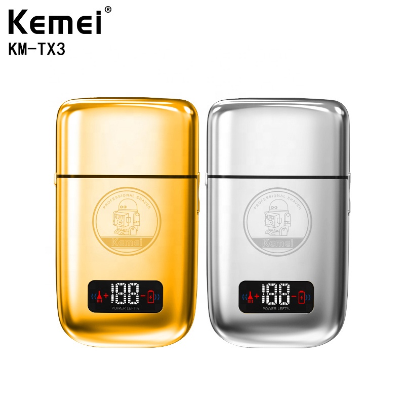Kemei KM-TX3 USB charging Rechargeable Electric Shaver Metal Body Razor ...