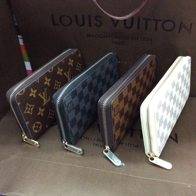 LLQ Louis Vuitton double zipper wallet Class A
