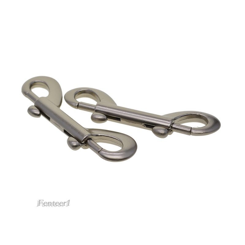 FENTEER1]2x Double End Trigger Clip Heavy Duty Alloy Snap Hook Key Chain  Bag Strap