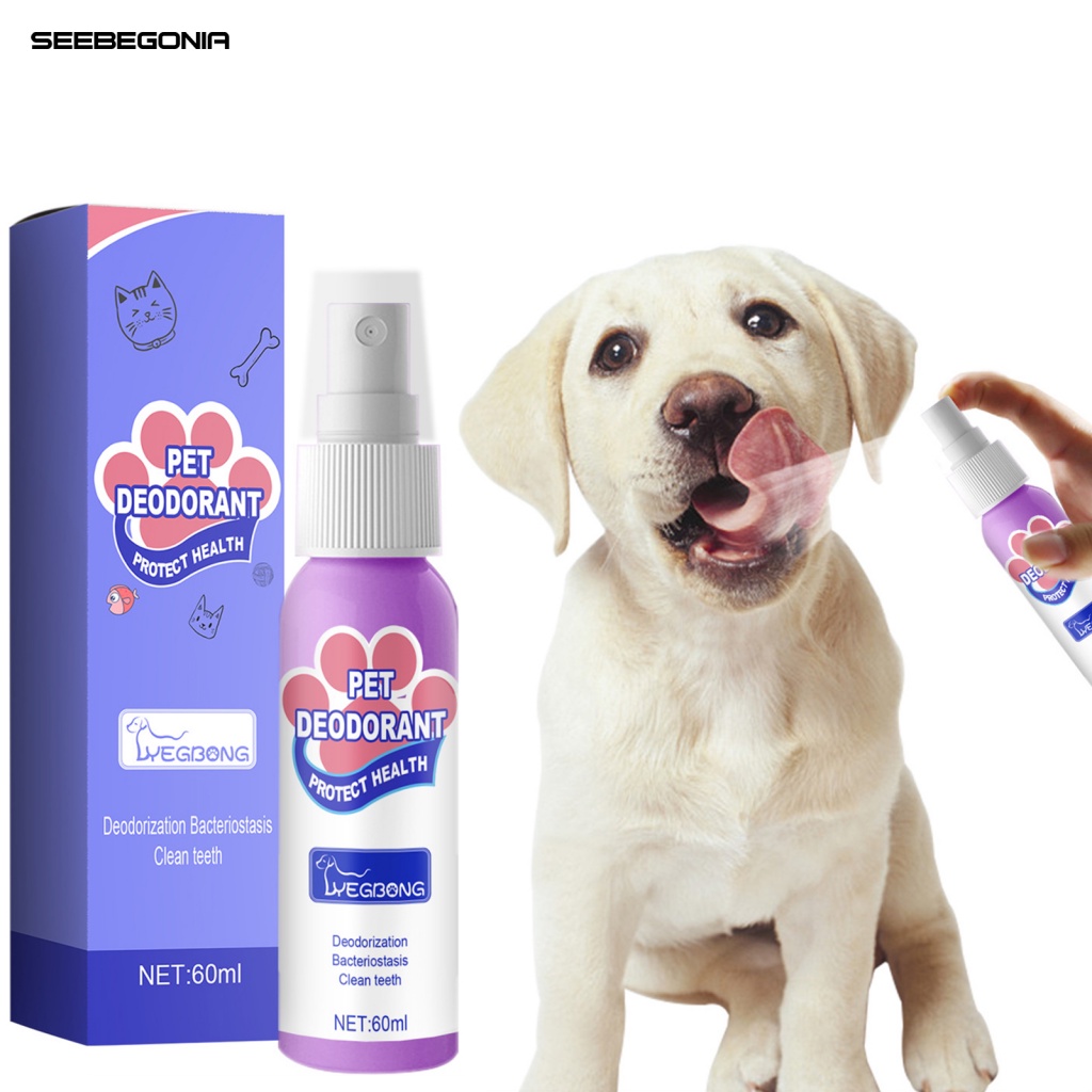 New* Pet Oral Spray 60ml Pet Dog Oral Teeth Deodorant Treatment Spray