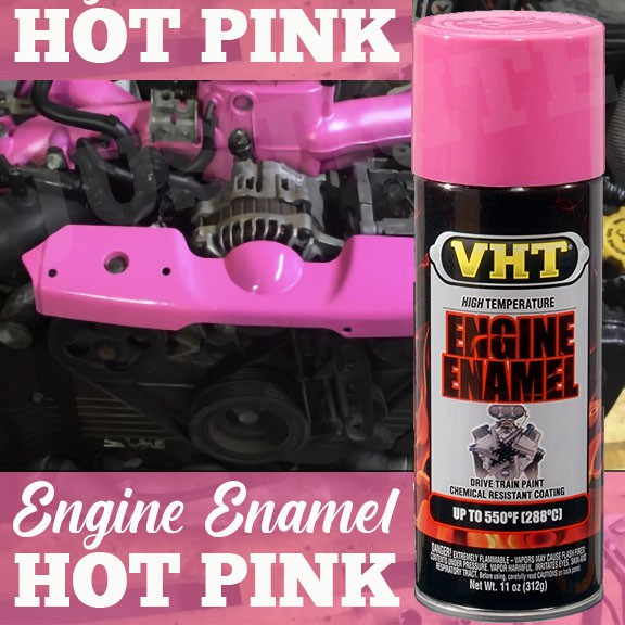 VHT (SP756-6 PK Hot Pink High Temperature Engine Enamel - 11 oz. Aerosol,  (Case of 6)