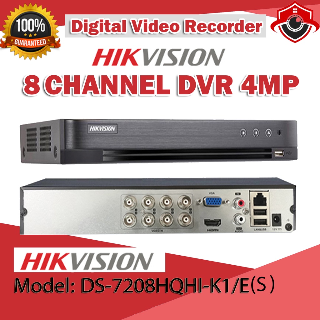 HIKVISION DVR CHANNEL 4MP DS-7208HQHI-K1/E(S)
