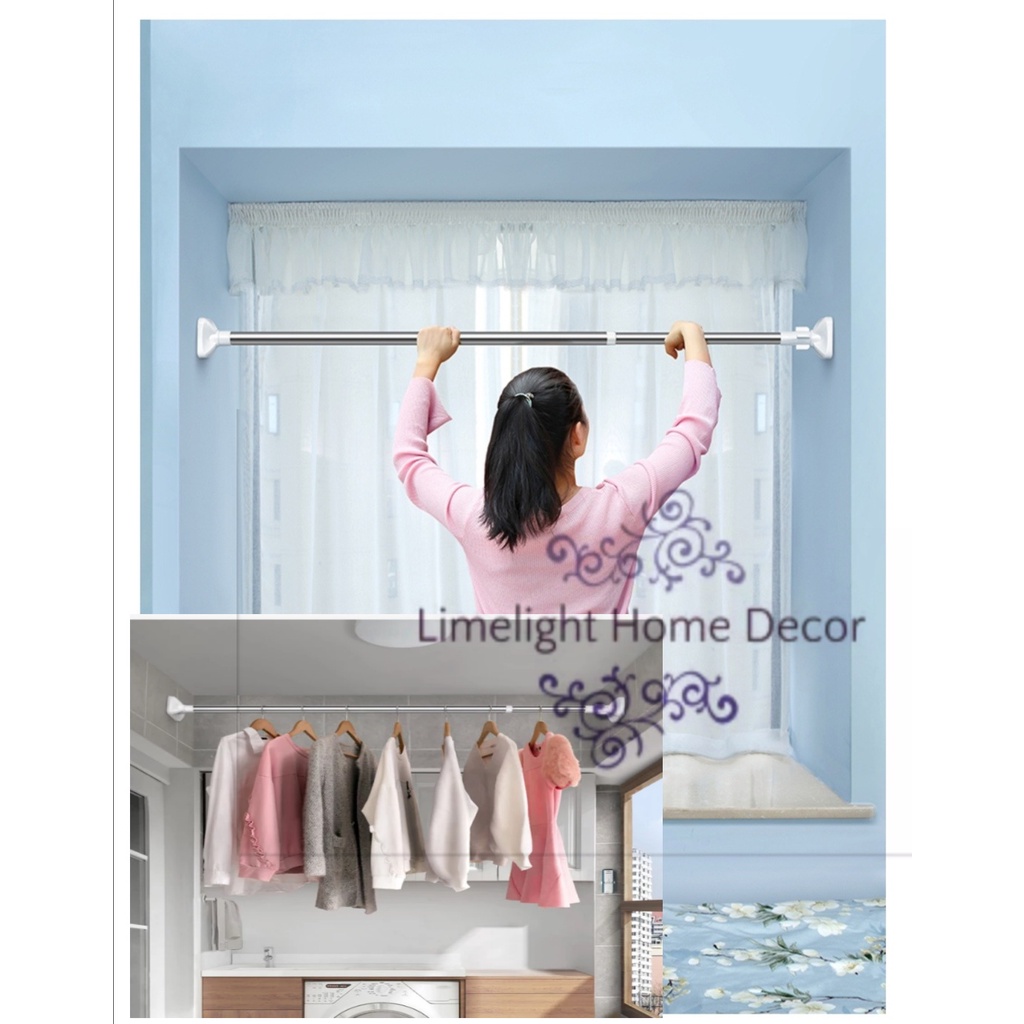 Shower Rod Adjustable, Extendable Adjustable Stainless Shower Rod 1 ...