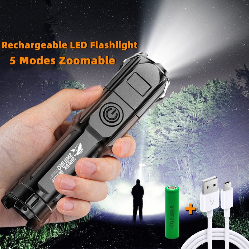 Powerful Flashlight Rechargeable Tactical LED Flashlight Torch Lantern