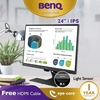 Benq GL2460-B Monitor  Stylish Monitor with Eye-care Technology
