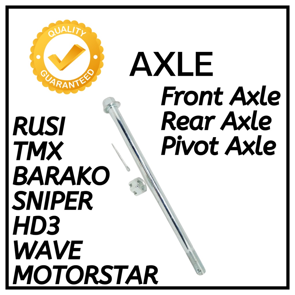 Motorcycle Axle (Front, Rear, Pivot) Assorted | Shopee Philippines