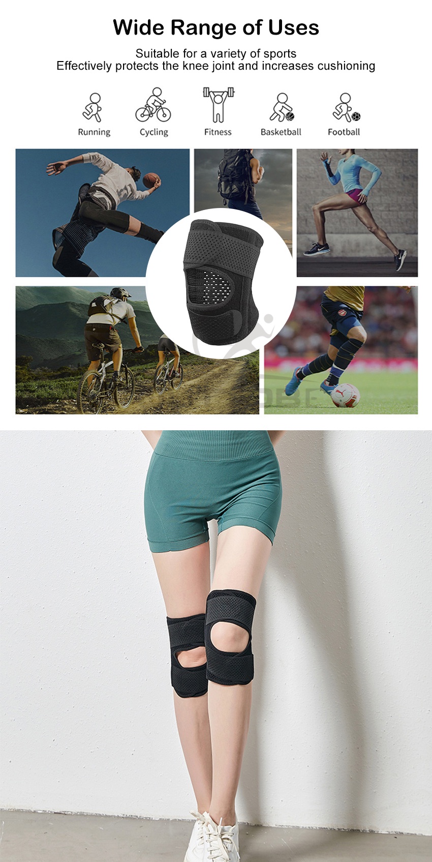 Outtobe 1PC Knee Braces Knee Support Pads High Elasticity Knee Guard ...