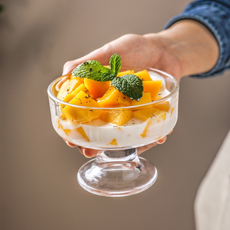 Super Thick, Super Clear Glass Ice Cream Cup Shopee Philippines