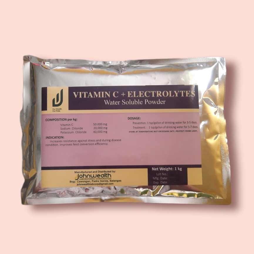VITAMIN C + ELECTROLYTES 1Kg Foil Pack Water Soluble Powder Shopee
