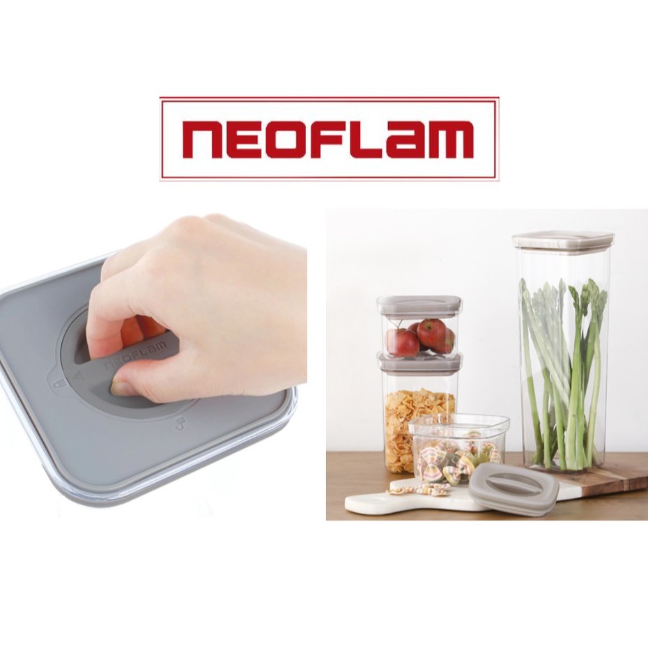 Neoflam Smart Seal Food Storage Containers Set of 5 (WHITE) | Shopee ...