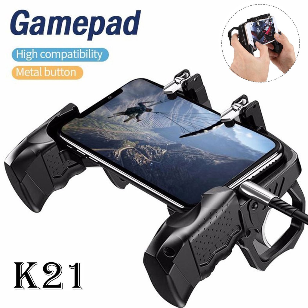 K21 Mobile Game Pad Joystick Trigger Game Shooter Controller for iOS ...