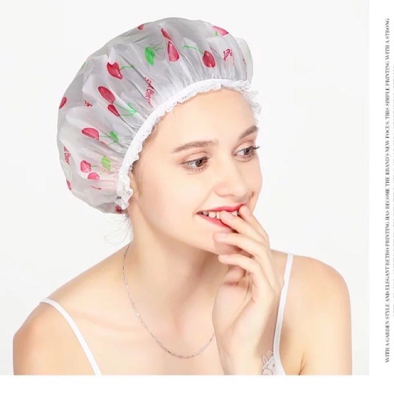 EVA Bathroom Waterproof Shower Cap Cooking Oilproof Fume Cap Reusable ...