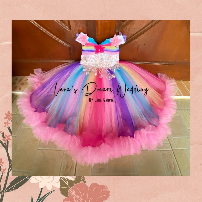 Rainbow birthday dress best sale