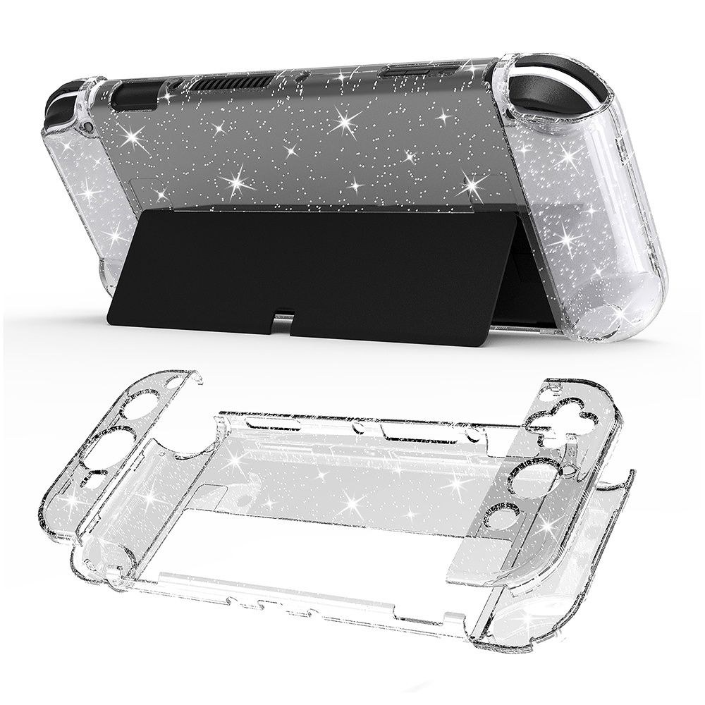 Transparent Protector Shell Nintendo Switch Oled Clear Case Glitter