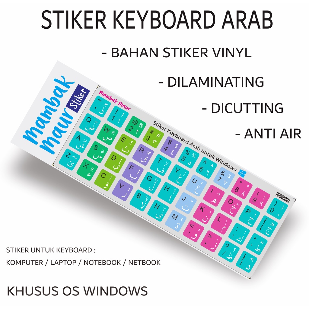 ARABIC KEYBOARD STICKERS IN VINYL MATERIAL ALREADY CUTED AND ...