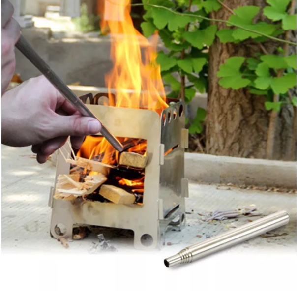 Outdoor Cooking Survival Blow Pipe Portable Fire Pipe Blowpipe ...