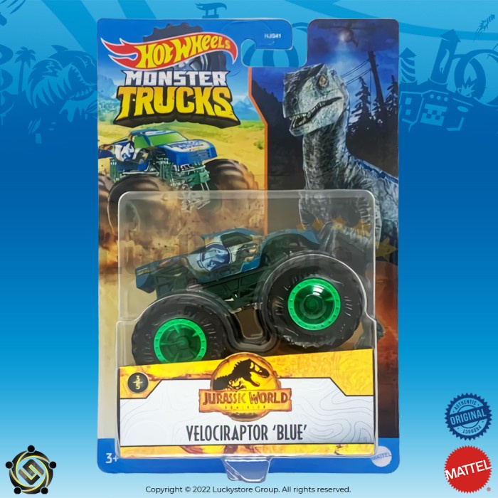 Hot Wheels Monster Trucks Jurassic World - Velociraptor 'Blue' | Shopee ...