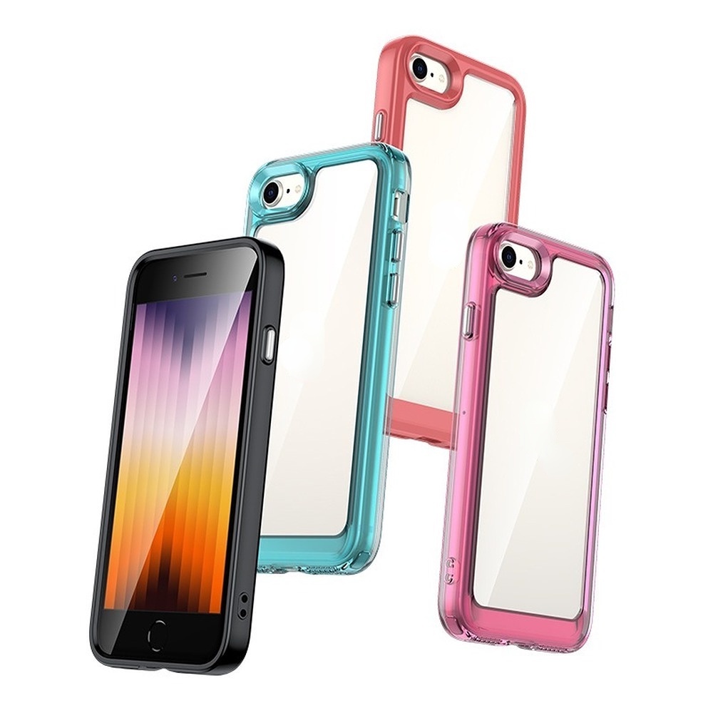 Case For iPhone se 2022 se 2020 7 8 Acrylic phone case Soft Solid color