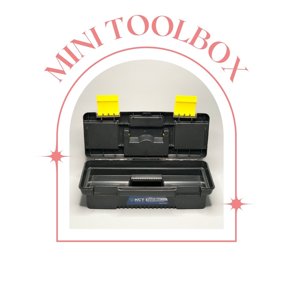 KCT Mini Toolbox Plastic Tool Storage w/ Tray & Organizer Shopee
