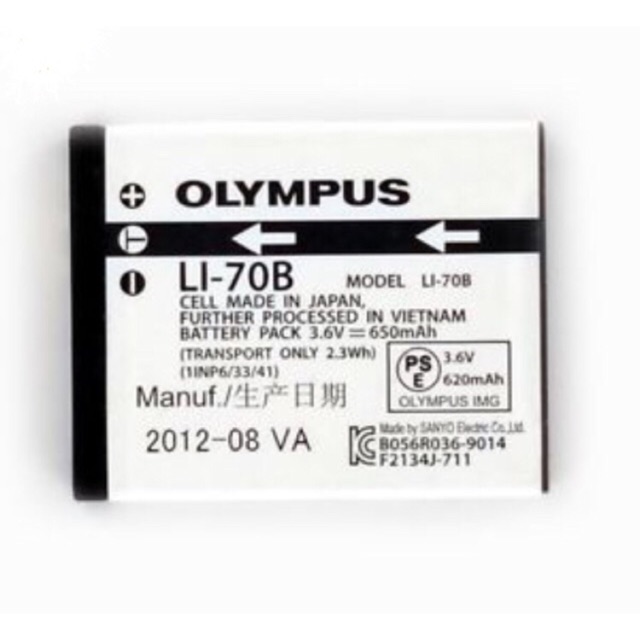 Olympus Li70B Battery for Olympus VG120 VG140 160 X940 FE4020 4040