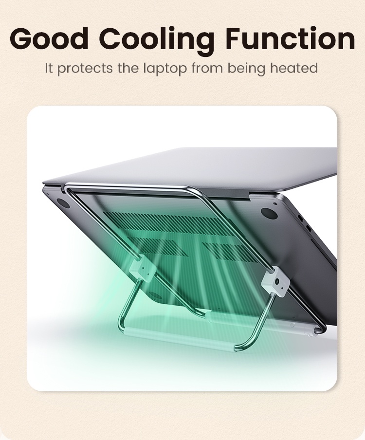 UGREEN Laptop Stand Riser, Foldable Adjustable Desk Chromebook Stand ...