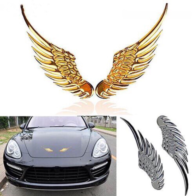SN 3D Metal angel wing car sticker K-115 | Shopee Philippines