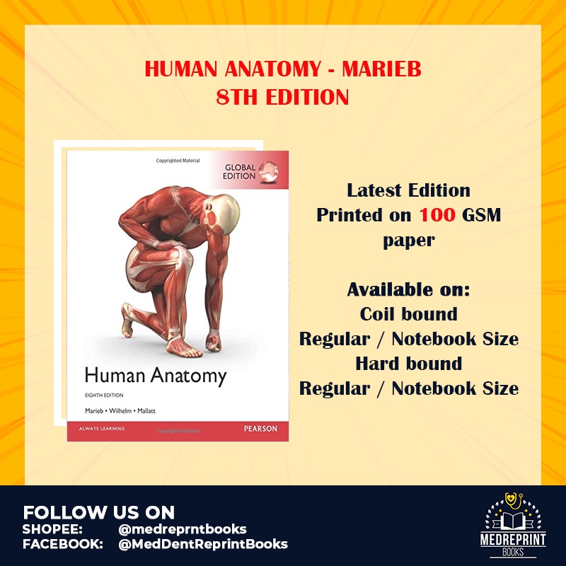 ESSENTIALS OF HUMAN ANATOMY & PHYSIOLOGY MARIEB (8TH ED, 12TH ED, 13TH ...