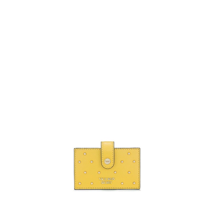 Victoria's Secret Studded Accordion Card Case ( Yellow ) Shopee
