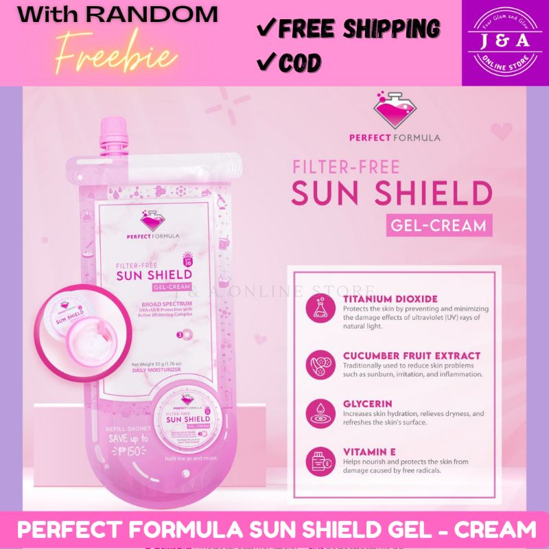 Perfect Formula Sun Shield Gel Cream 50g Shopee Philippines