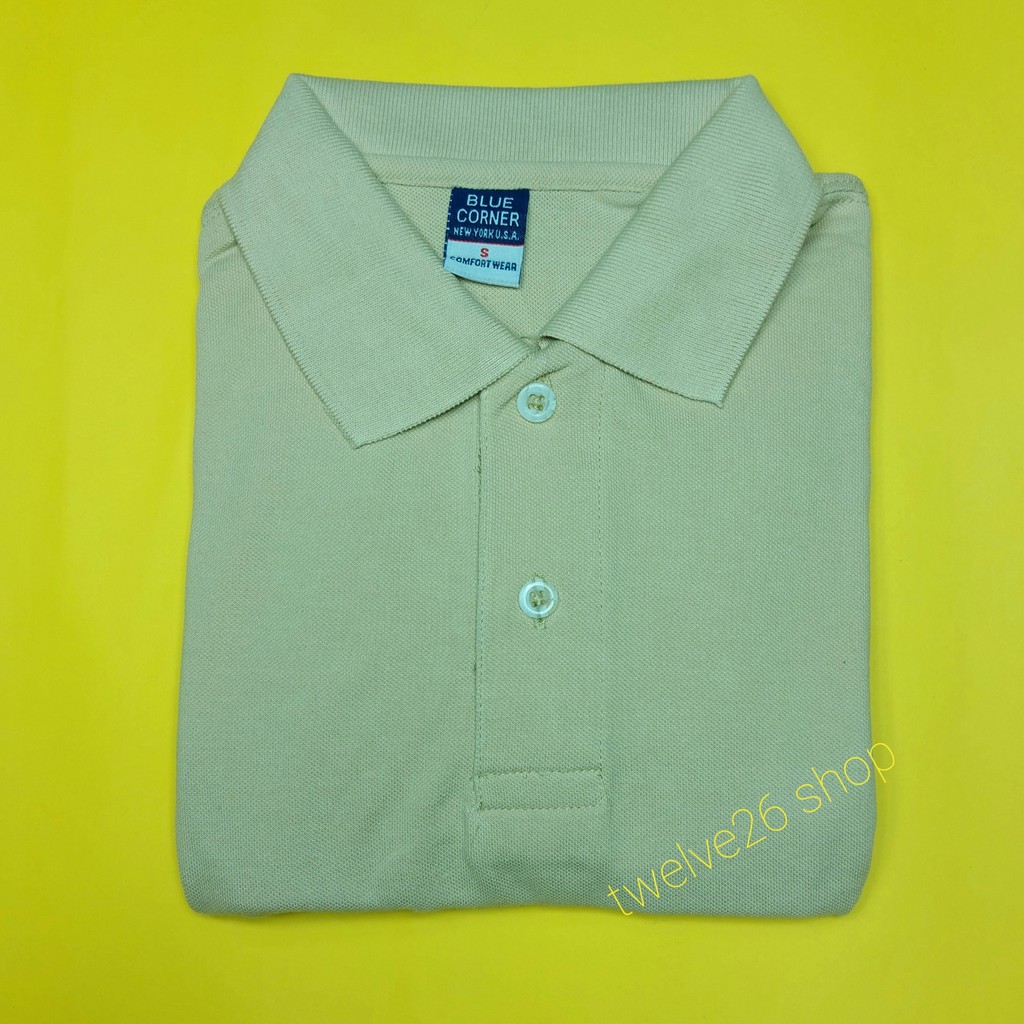 Blue Corner Polo Shirt Comfort wear Men Unisex Plain XS to 5XL Mocca ...