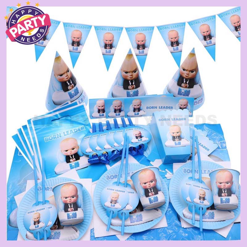 Baby Boss Design Theme Cartoon Party Set Tableware Birthday Party ...
