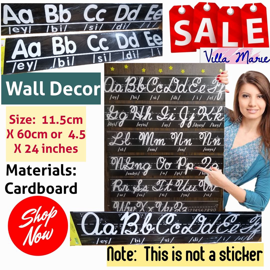 Cursive Wall Decor Cardboard Materials For Home and Classroom Decor