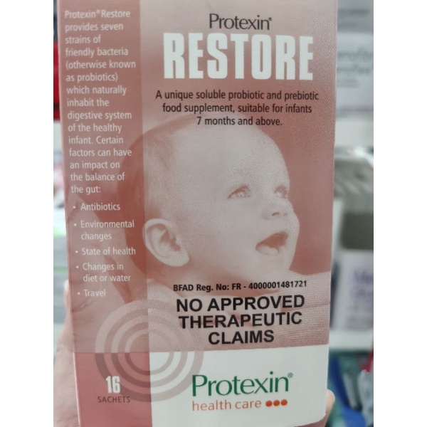Protexin Restore Probiotic Food Supplement Sachet For Infants 7mos